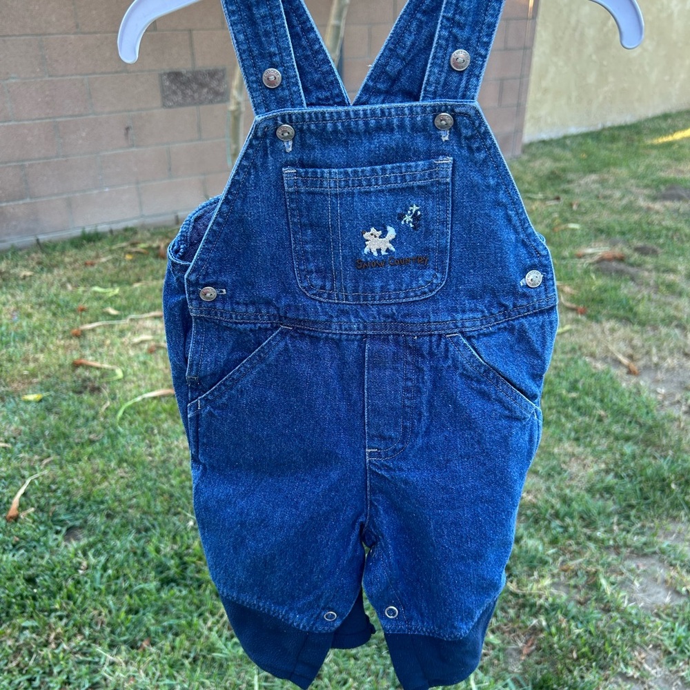 Vintage Cherokee Denim Overalls for Kids - Blue